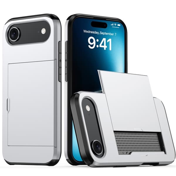 Mobilskal till iPhone Air korthållare - Silver Silver
