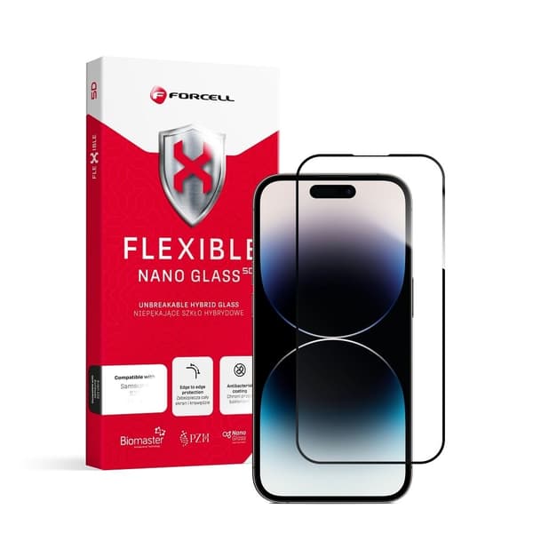 Forcell Skärmskydd av Flexibelt Nano Glas iPhone 14 Pro Transparent