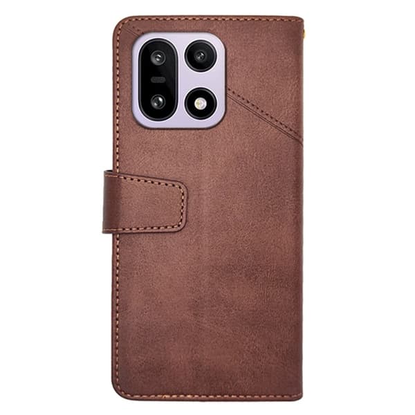 IDEWEI OnePlus 15 5G Plånboksfodral Calf Texture Konstläder - Brun Brun