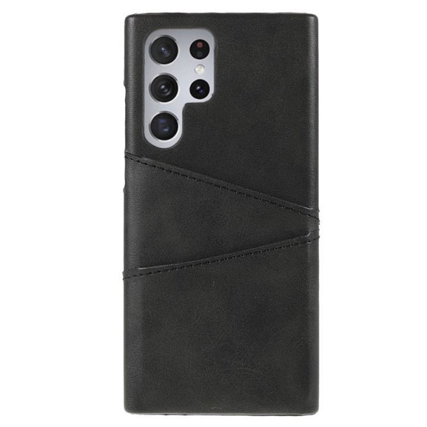 Kortholder Læder Cover Galaxy S22 Plus - Sort Black