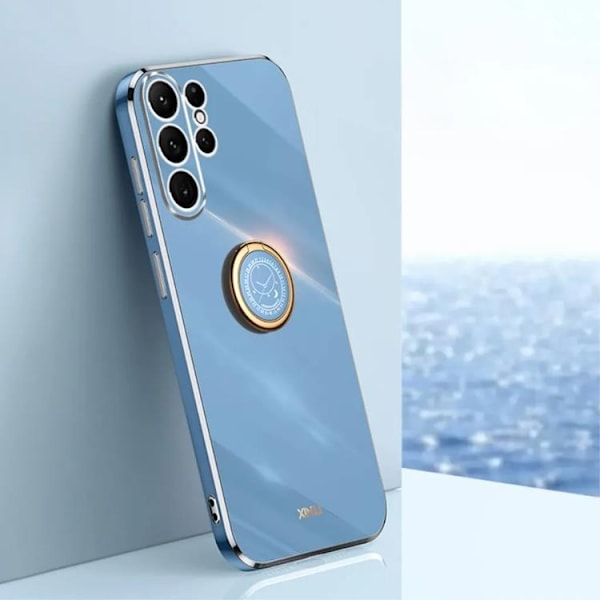 Galaxy S24 Ultra Mobilskal Ringhållare - Blå