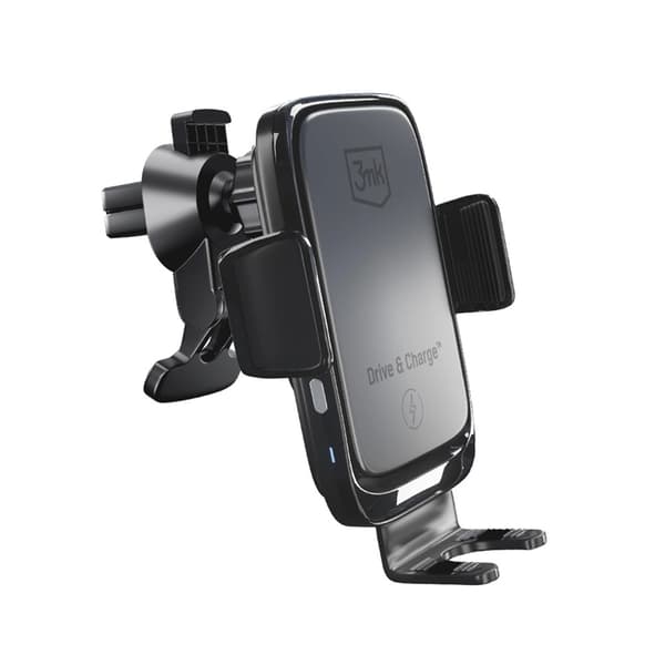 3MK biltelefonholder med induktiv oplader - sort Black