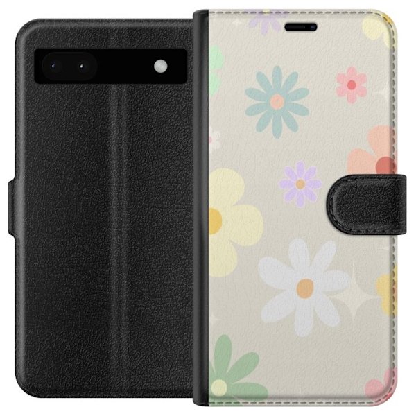 Plånboksfodral till Google Pixel 6a med fejdande blommor