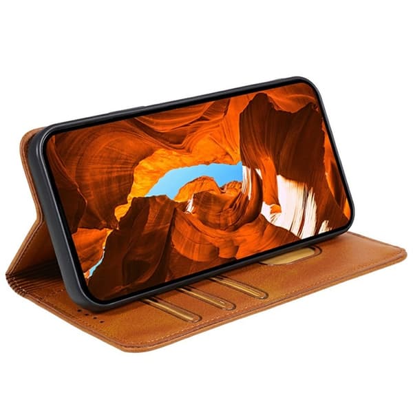 OnePlus 15 5G Plånboksfodral Calf Strong PU Läder Brun