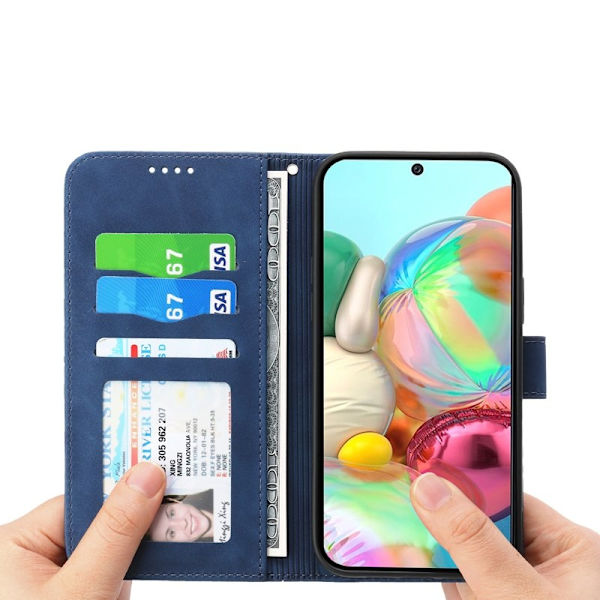 DIERFENG DF-03 Google Pixel 9a Plånboksfodral Konstläder - Blå