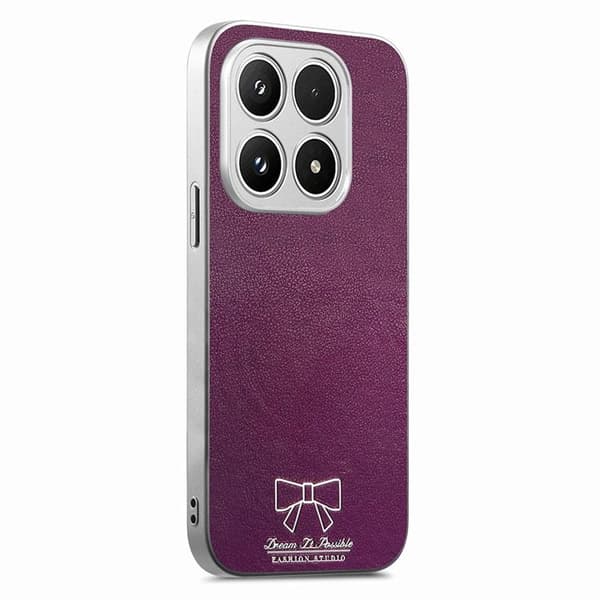 Mobilskal för Xiaomi 17 Magnetisk PU-läder Butterfly Bow Pattern Lila