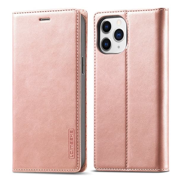LC.IMEEKE Mobilskal till iPhone 12 Pro Max KonstLäder - Roséguld