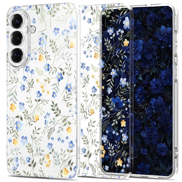 Tech-Protect Mobilskal För Galaxy S26 Flexair - Spring Flowers Transparent