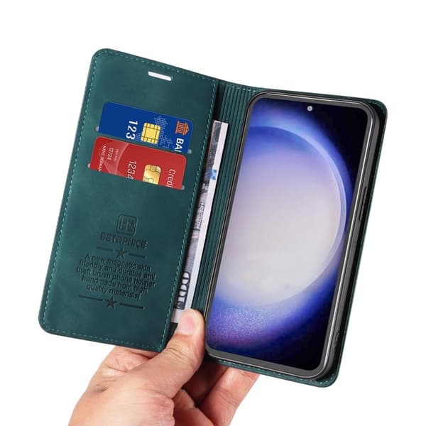 BETOPNICE 003 Plånboksfodral för Samsung Galaxy S23 FE Konstläder - Grön