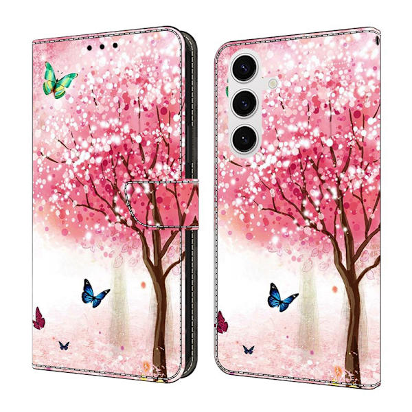 Plånboksfodral för Samsung Galaxy S26 Plus Fällbart Ställ - Kirsebärsblomma
