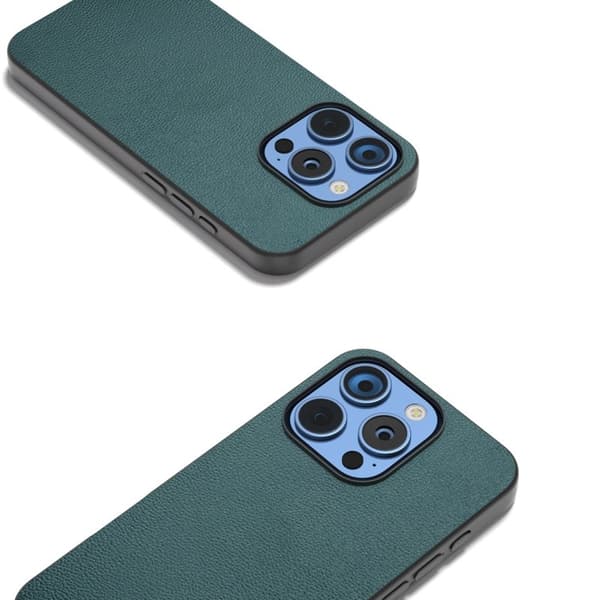 ABEEL Mobilskal till iPhone 16 Pro Äkta Läder PC+TPU - Grön