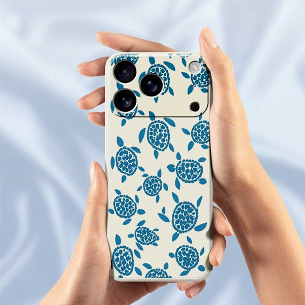 Mobilskal till iPhone 17 Pro Turtle Pattern Straight Edge - Beige Beige