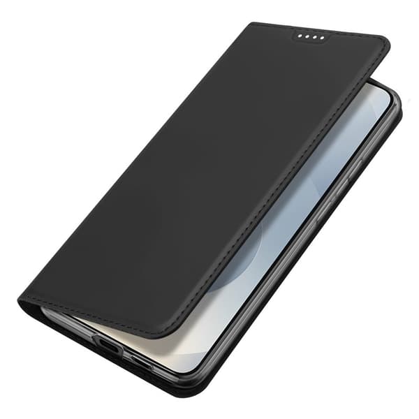 DUX DUCIS Mobilskal till Samsung Galaxy S26 Äkta Läder Ställfunktion - Svart