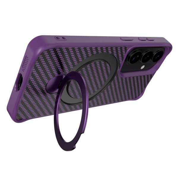Mobilskal för Samsung Galaxy S26 Plus Magnetiskt Kickstand TPU + PC - Lila