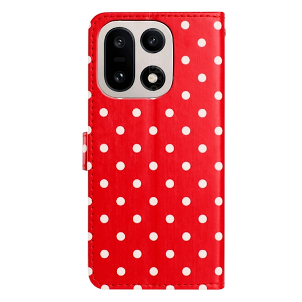 OnePlus 15 5G Plånboksfodral Polka Dot Pattern Konstläder Röd