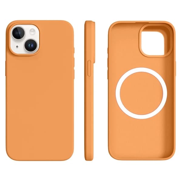 Mobilskal till iPhone 15 MagSafe Ultra Thin Silicone Sunset Orange
