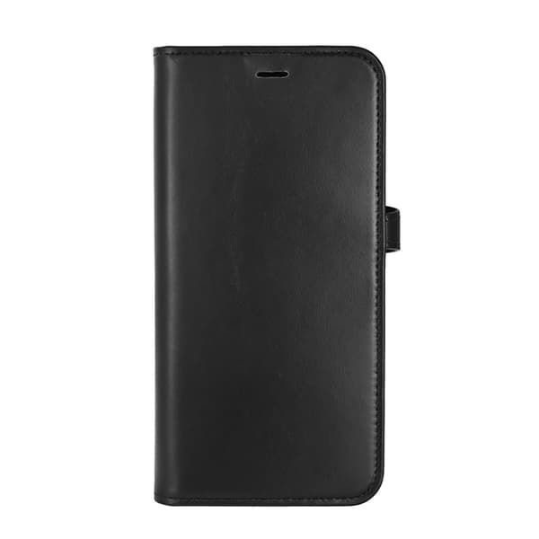 BUFFALO äkta läder iPhone 16 Plus Plånboksfodral MagSafe 2-i-1 - Svart Svart