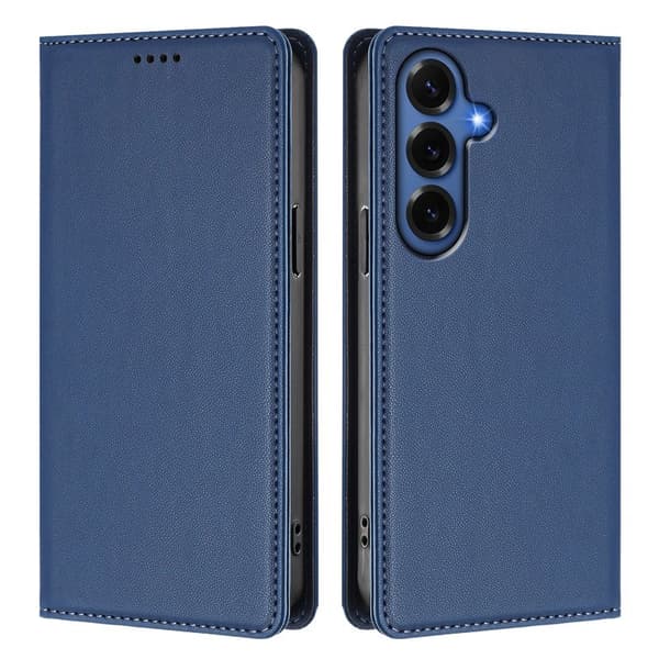 Plånboksfodral för Samsung Galaxy S26 Plus Konstläder RFID - Mörkblå