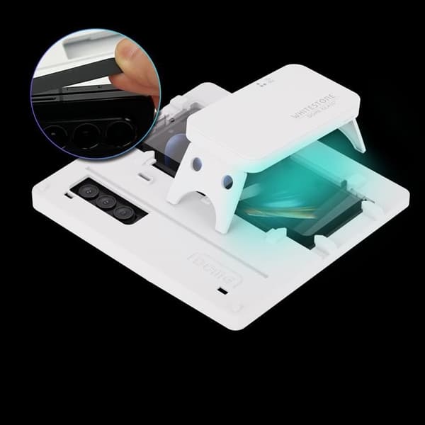 Whitestone [2-Pack] Galaxy Z Fold 5 Härdat Glas Skärmskydd Dome Transparent