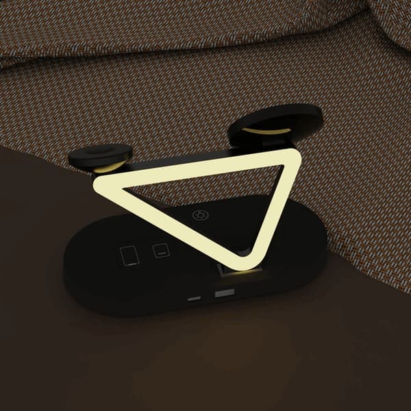 Tech-Protect 3-i-1 trådløs oplader iPhone Apple Watch AirPods - Svart