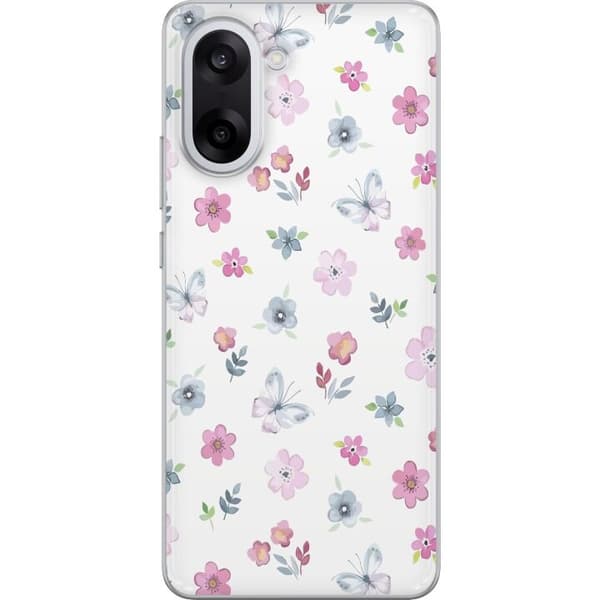 Taske til OnePlus Nord CE5 med blomster og sommerfugle