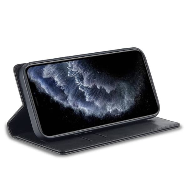 LC.IMEEKE iPhone 11 Pro Max Plånboksfodral i Konstläder - Svart