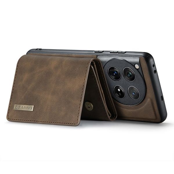 DG.MING OnePlus 12 5G Konstläder Plånboksfodral Brun