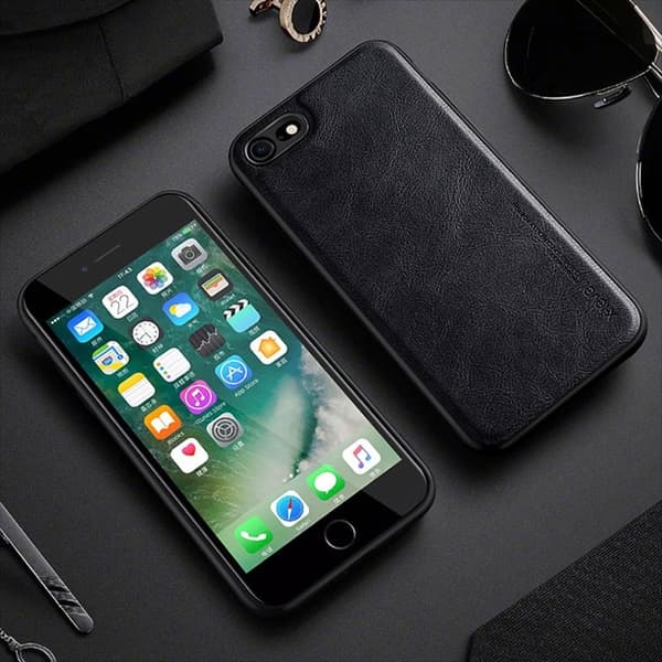 X-LEVEL Mobilskal till iPhone 8/7/SE (2020/2022) - PU Läder Svart