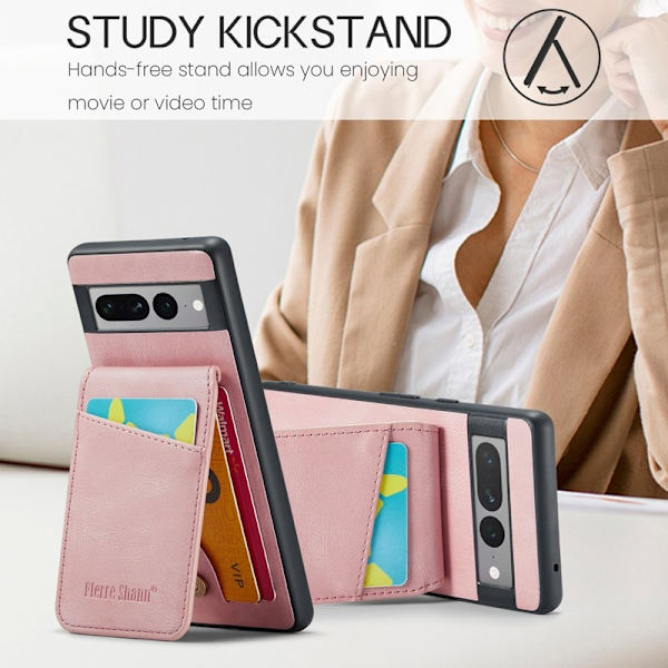 FIERRE SHANN Google Pixel 8 Pro Fodral PU+TPU - Rosa