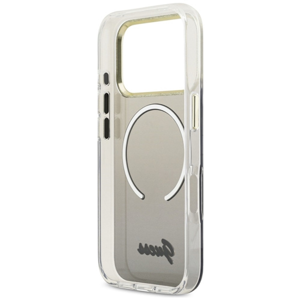 Guess Mobilskal För iPhone 17 Pro MagSafe IML Gradient Script Metal - Svart Svart