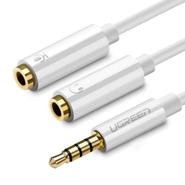 Ugreen kabel ministik 3,5 mm til 2 x ministik 3,5 mm 20 cm - V