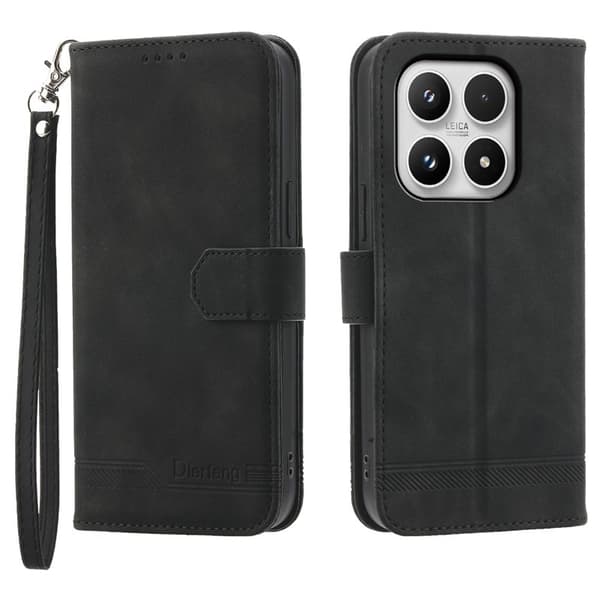 DIERFENG DF-03 för Xiaomi 17 Plånboksfodral Konstläder - Svart