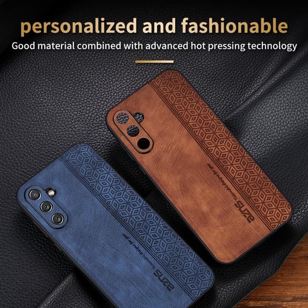 AZNS Samsung Galaxy A54 5G Plånboksfodral Konstläder - Blå