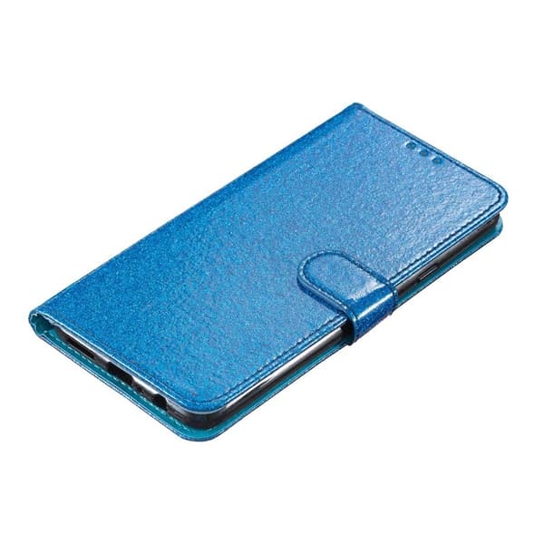 Samsung Galaxy S26 Edge Plånboksfodral Glitter Anti-Scratch Konstläder - Blå