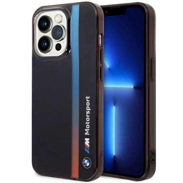BMW iPhone 14 Pro matkapuhelimen suojakuori IML Tricolor Stripe - musta