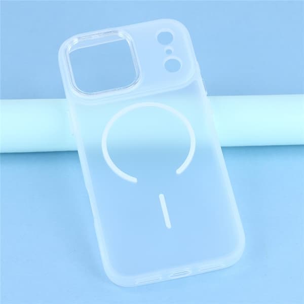 Mobilskal till iPhone 17 Pro MagSafe med Glitter Lins Frame - Transparent Transparent