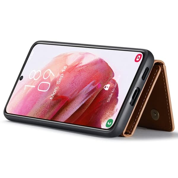 DG.MING M2 Series 2-in-1 Wallet Mobilskal för Samsung Galaxy S22+ - Brun