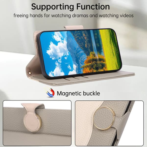Plånboksfodral för Samsung Galaxy S26 Plus Fodral med dragkedja - Grå
