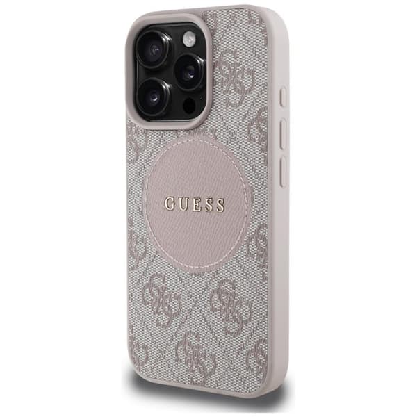 Guess telefontaske til iPhone 16 Pro MagSafe 4G Circle - Lyserød Rosa