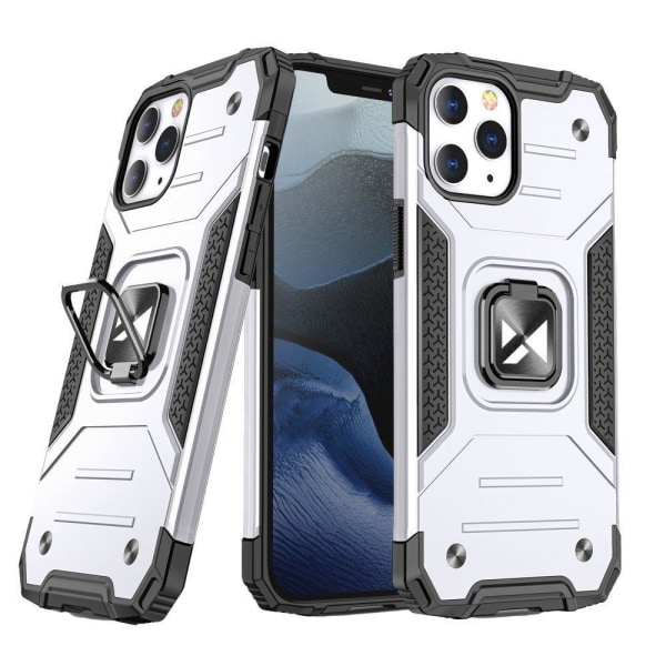 Wozinsky Ring Kickstand kova kansi iPhone 13 Pro Max - hopea Silver