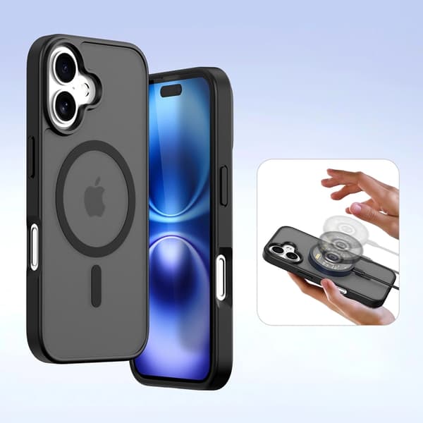 Dux Ducis iPhone 16 Punge Etui Lawa Læder - Sort Svart