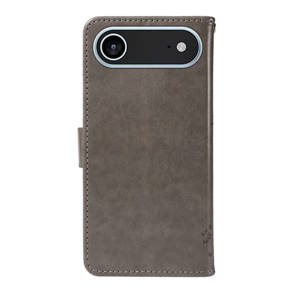 iPhone Air Konstläder Plånboksfodral Tree Pattern - Grå Grå