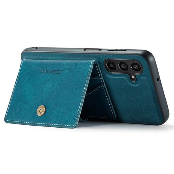 JEEHOOD Samsung Galaxy A15 4G/5G Mobilskal Konstläder + Plast - Blå Blå