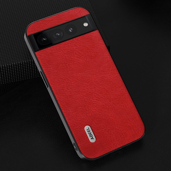 ABEEL Mobilskal till Google Pixel 8 Pro Shockproof Röd PU Läder TPU+PC