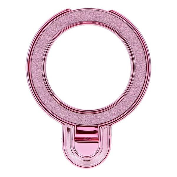 Mobiltelefonstativ CIRCLE GLITTER Stick-on - Pink Rosa