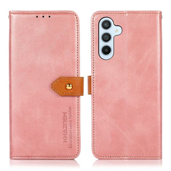 KHAZNEH Plånboksfodral för Samsung Galaxy S26 Plus Konstläder Ställ - Roséguld