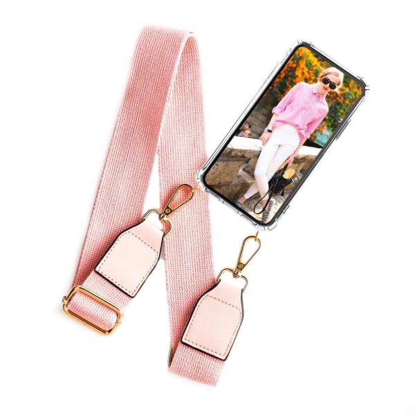 Boom iPhone 13 Pro Max -kotelo mobiilikaulakorulla - Belt Pink