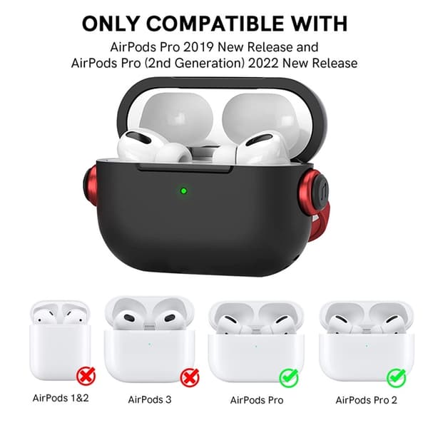 AHASTYLE AirPods Pro/Pro 2 Mobilskal Bluetooth WG109 Lila