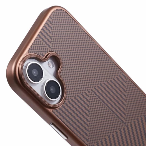 X-LEVEL Mobilskal till iPhone 16 Magnetiskt Rhombus Splicing Guld