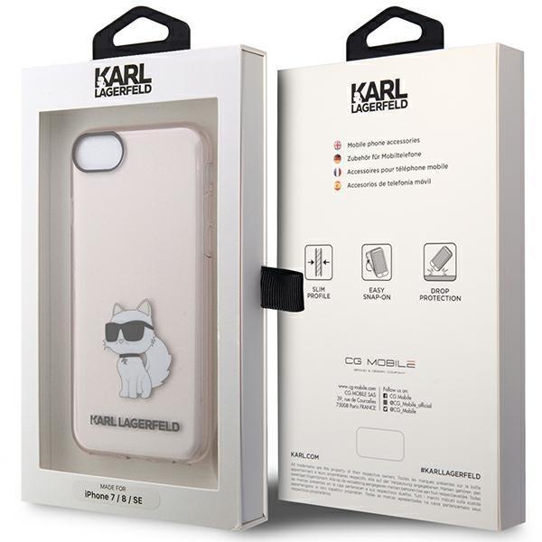 Karl Lagerfeld iPhone 7/8/SE 2020 Cover Ikonik Choupette - Rosa